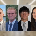 From left are Luke Alsborg, Nathan Haliday, Benjamin Musser and Kayleigh Torres